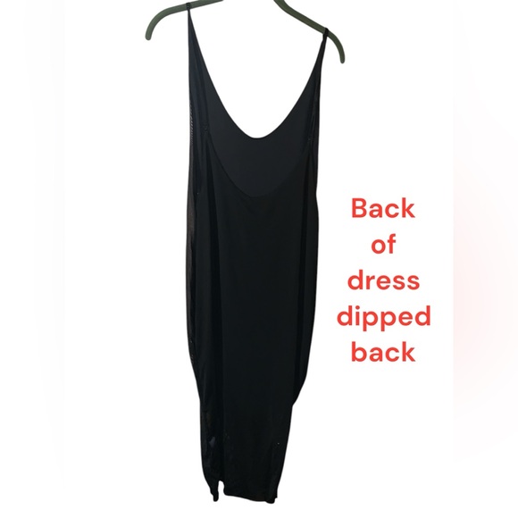 Fashion Nova Black Slip Midi Dress for Cocktail Nights - Picture 2 of 7